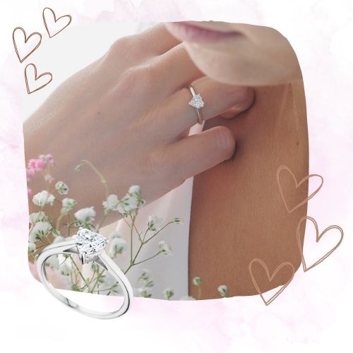 Bague Coeur blanc tradition, bague amour coeur 